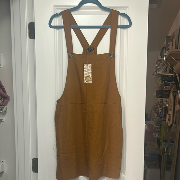 Heart Hips-(Pullover-All) CorduroyJersey Pinafore Dress w/Pocket-Large NWT - Picture 1 of 15